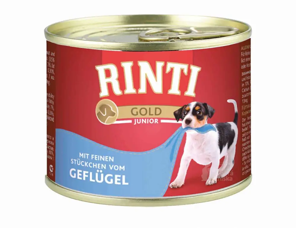 Akční Cena Rinti Dog Gold Junior konzerva drůbež 185g