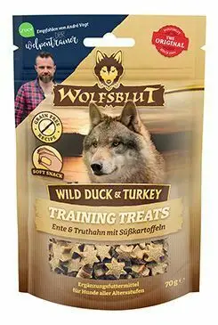 Wolfsblut Training Treats Wild Duck&Turkey 70g Vysoce Kvalitní
