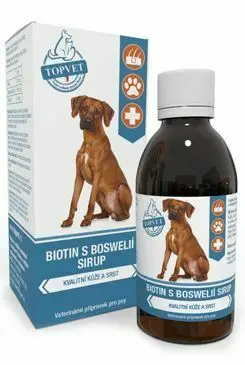 Dokud Zásoby Vydrží Biotin s boswelií sirup pro psy TOPVET 200ml