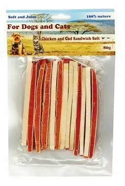 Pochoutka Sandwich kuře s treskou měkký 80g Nová Kolekce