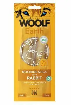 WOOLF Earth poch. NooHide L Sticks with Rabbit 85g Cenová Bomba