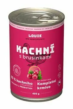 Hit Sezóny Louie Dog konz. Kachní s brusinkami a prebiotiky 400g