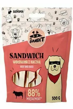 Poslední Šance VetExpert Mr.Bandit poch.SANDWICH hovězí a kachní 500g