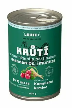 Louie Dog konz. Krůtí s brus.pastinák,prebiotiky 400g Nová Kolekce