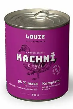 Louie Dog konz. Kachní s rýží 800g Originální