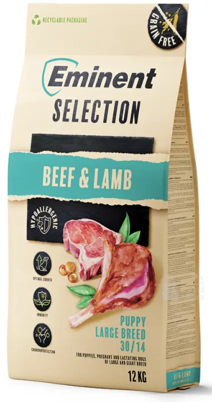 Eminent Dog Selection Puppy Large Breed Beef&Lamb 12kg Nakupujte Hned