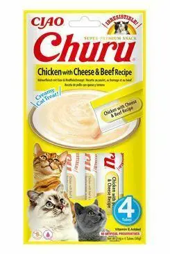 Churu Cat Chicken with Beef&Cheese Recipe 4x14g Tovární Cena