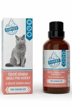 Čistič očního okolí pro kočky TOPVET 50ml Vysoce Kvalitní