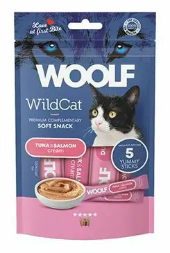 Poslední Šance WOOLF WildCat Cream Regular Tuna&Salmon 5x14g