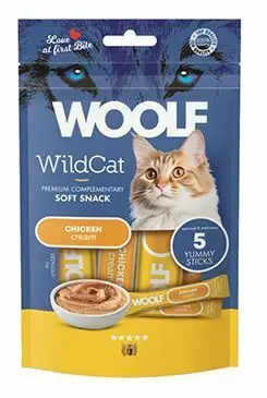 WOOLF WildCat Cream Regular Chicken 5x14g Akce