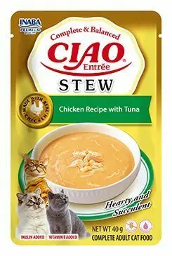 Omezená Nabídka Churu Cat Entrée Stew Chicken Recipe with Tuna 40g