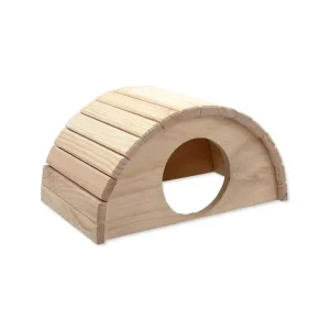 Domek SMALL ANIMAL Půlkruh dřevěný 31 x 20 x 15,5 cm Aktuální