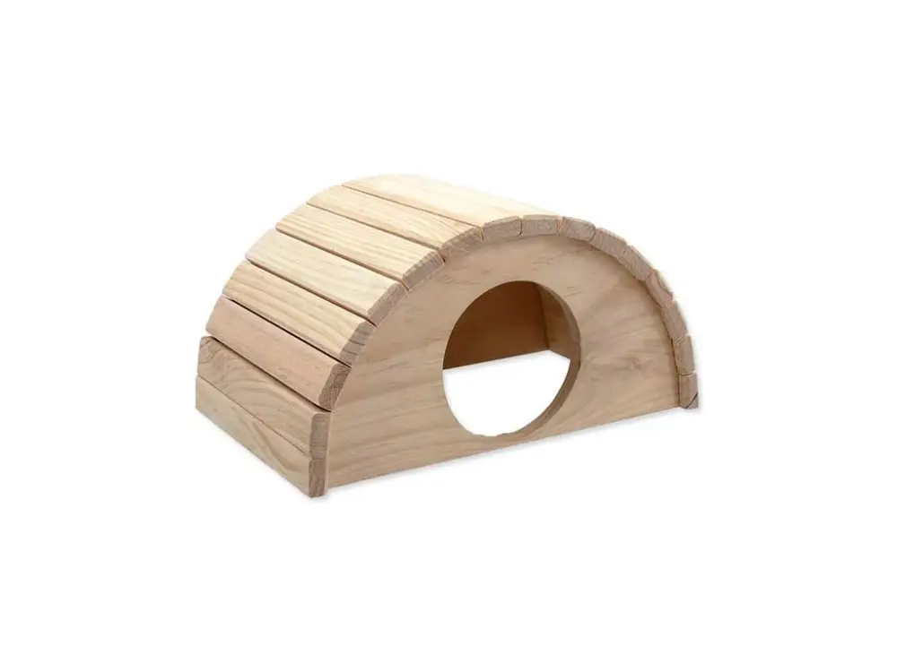Domek SMALL ANIMAL Půlkruh dřevěný 31 x 20 x 15,5 cm Aktuální