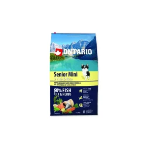 Časově Omezené ONTARIO Senior Mini Fish & Rice 6,5 kg