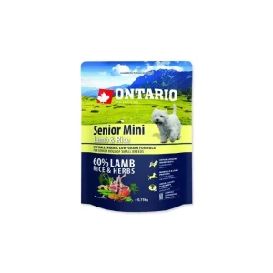 Značkový ONTARIO Senior Mini Lamb & Rice 0,75 kg