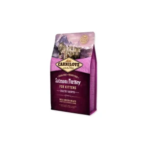 Nová Kolekce CARNILOVE Salmon and Turkey kittens Healthy Growth 2kg