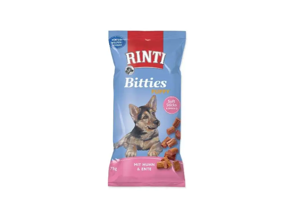 Pochoutka RINTI Extra Bitties Puppy kuře + kachna 75g Cenový Hit